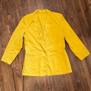 Bogner Yellow Women’s Blazer Lightweight Professional Jacket Size 10